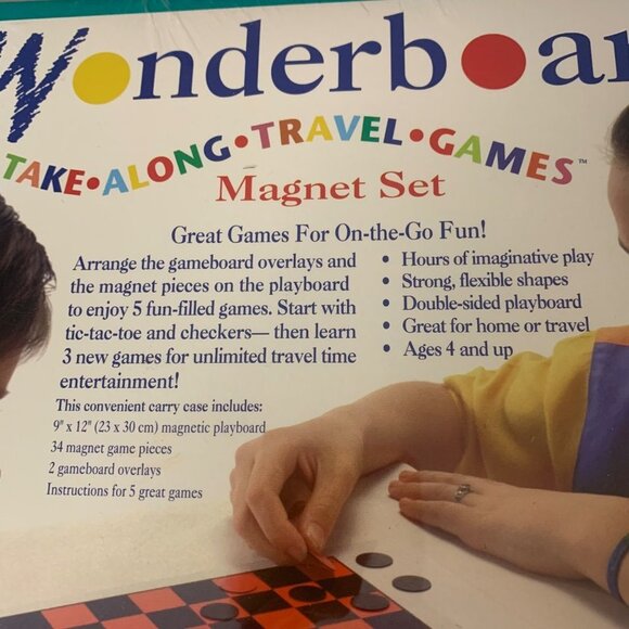 Vintage 90’s Wonder Board Magnet Travel Game Set New Deadstock - Picture 6 of 6